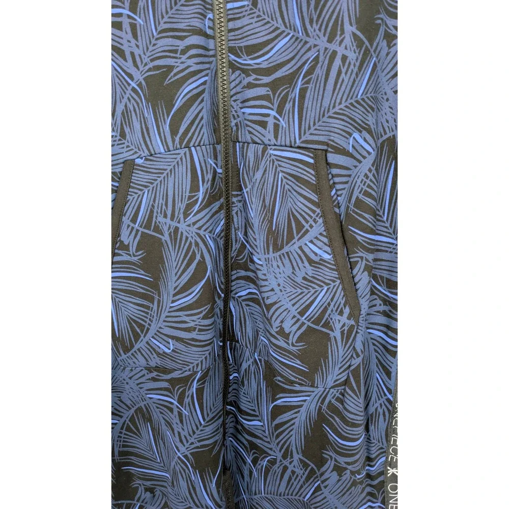 OnePiece Norwegian Original Jumpsuit Medium Blue Leaf Hooded Zip One Piece - Picture 10 of 16